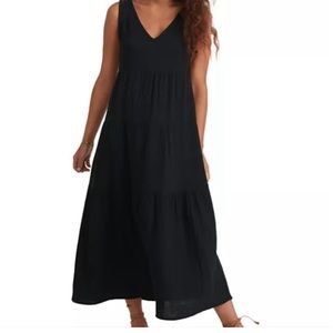 Brand new with tags marine layer Corrine cotton maxi dress black